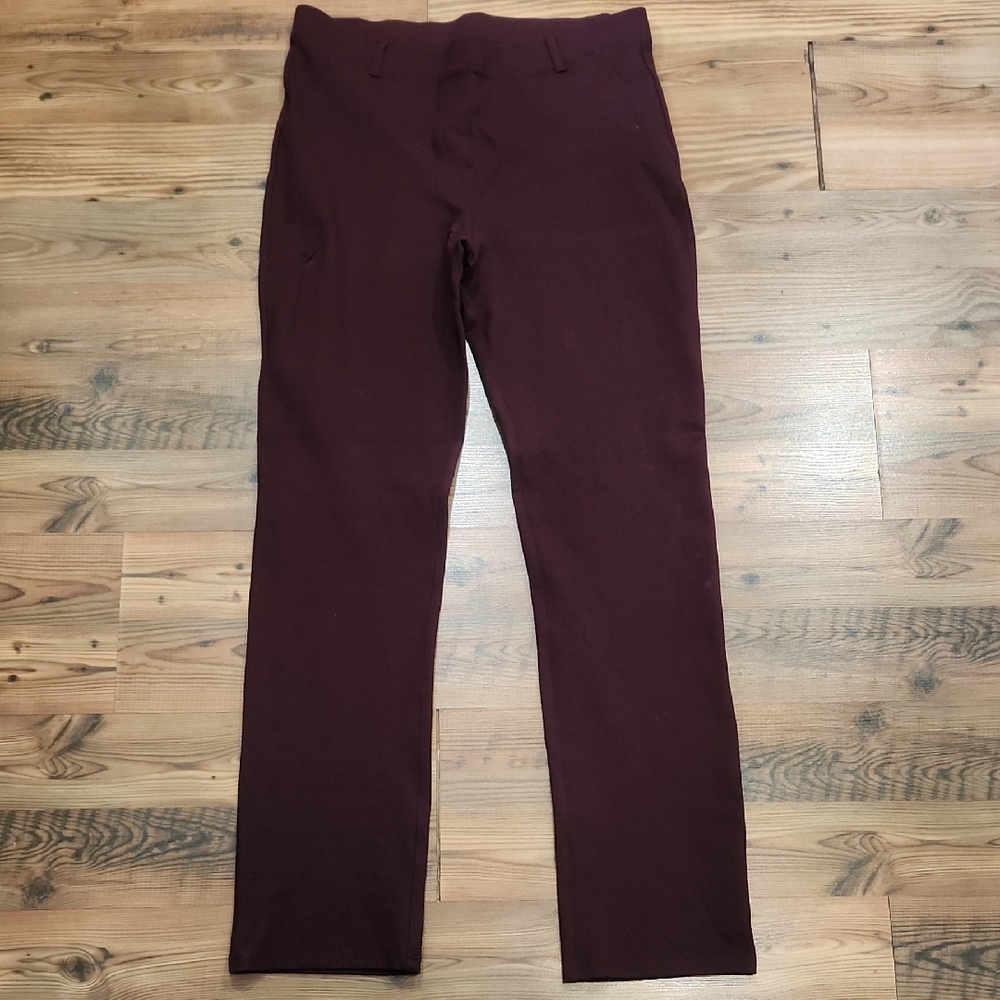 Quince Straight-Leg Pants in Wine